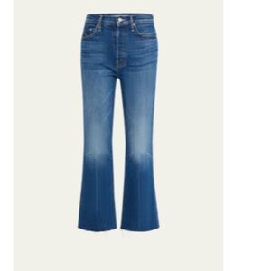 MOTHER superior Blue tripper Ankle Fray Jeans